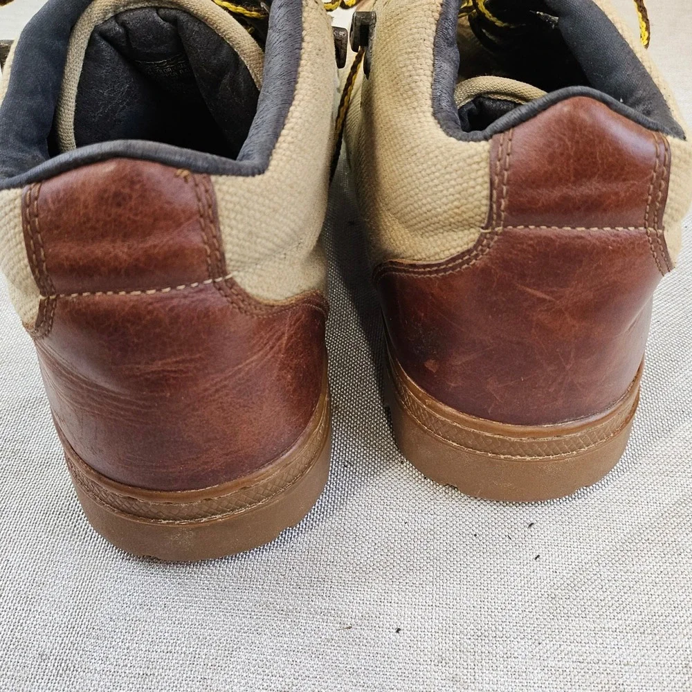 Karl Kani‎ Boots Khaki Canvas Leather Ankle 4529 F12 Menswear size 13